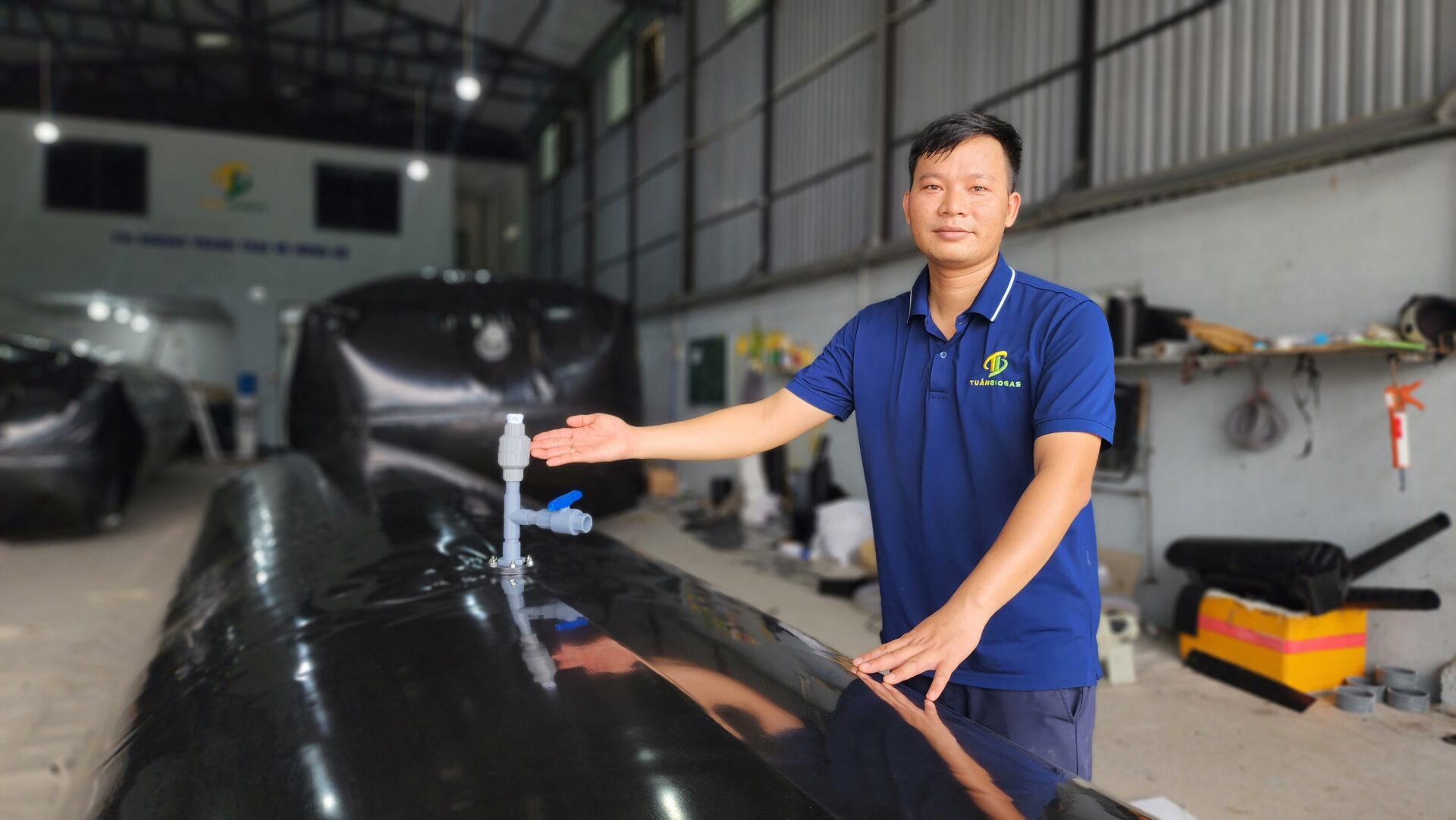 Van điều áp túi biogas