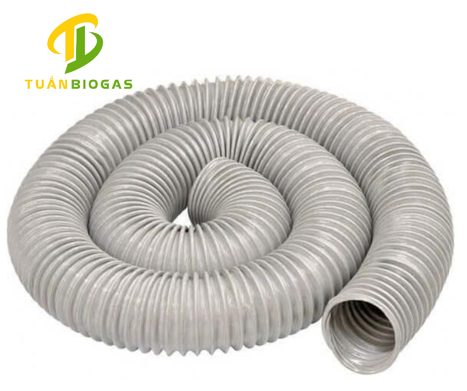 Ống ruột gà phi 150 Tuấn Biogas - chống gãy xẹp khi lắp đặt túi biogas