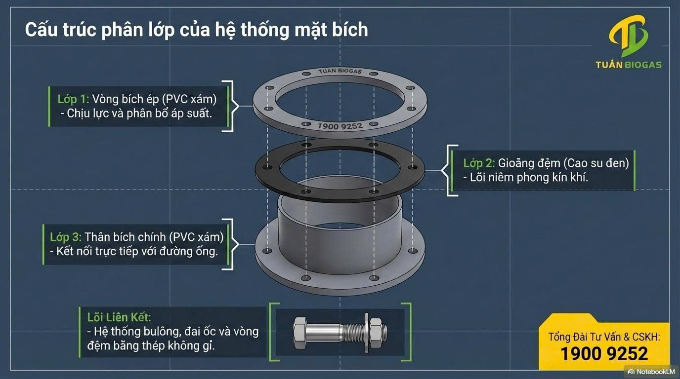 Cấu trúc phân lớp của Mặt bích Tuấn Biogas