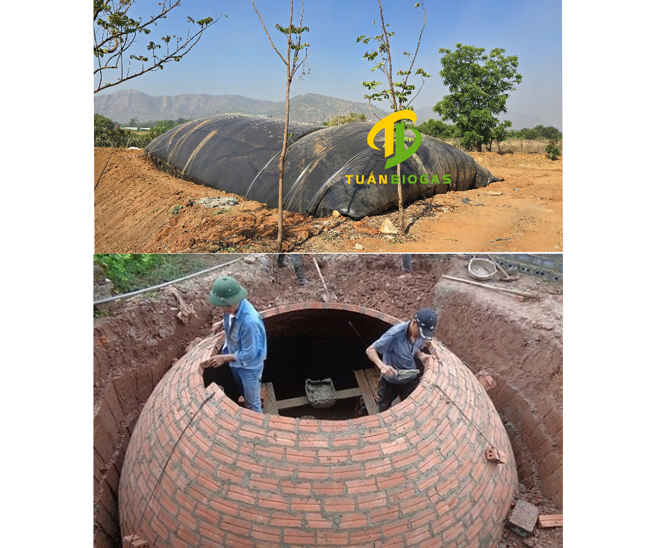 Túi biogas và hầm biogas